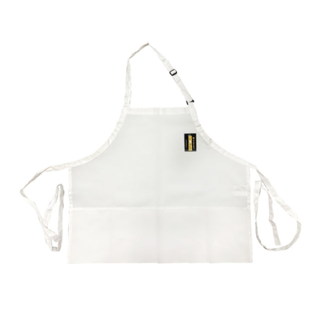 Thunder Group CA2427WH Chef Regalia Bib Aprons 24" X 27-1/2" (3) Pocket Mid-length