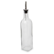 Royal ROY C 16 - Cruet, 16 Oz., Square Glass With Stainless Steel Lid