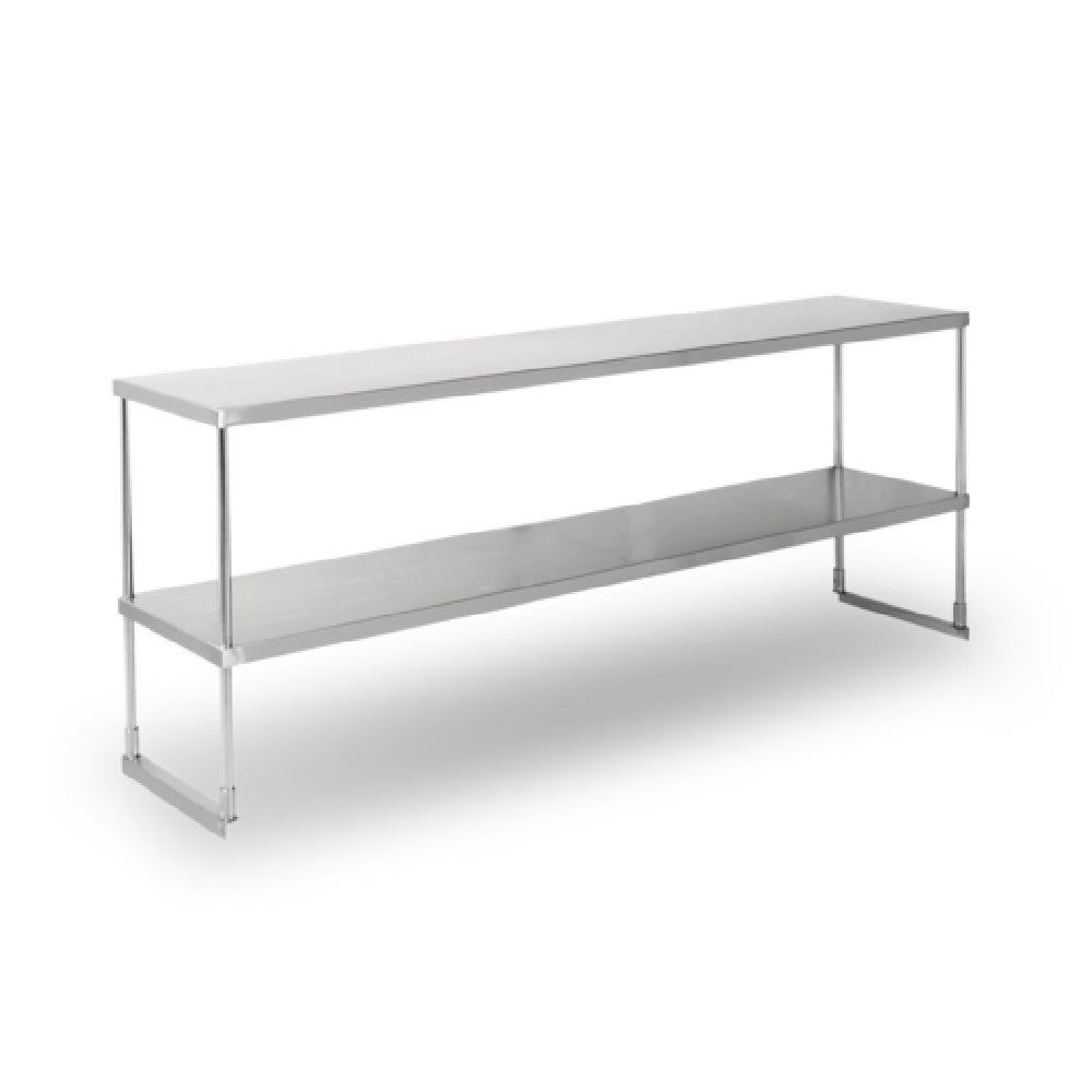 Steel Works Stainless SWDOS-1636 Over Shelf Double Tier 18ga/430 Stainless Steel