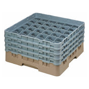 Cambro 36S800184 Camrack® Glass Rack With (4) Soft Gray Extenders Full Size
