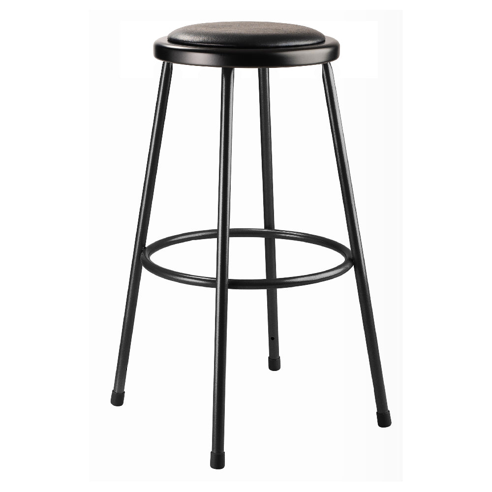 National Public Seating 6430 NPS® Vinyl Padded Steel Stool 30"H 14" Round Seat With 11-1/2" Dia. Vinyl Padding