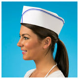 Royal PPR OS BLU - Disposable Overseas Cap, Paper Crown, Blue (100 Per Box, 10 Boxes Per Case)