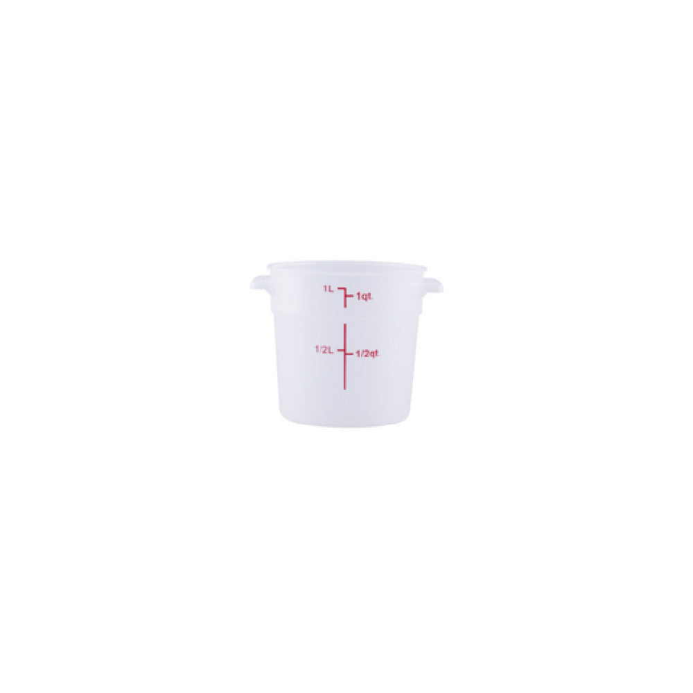 CAC China FS2P-1T Food Storage Container 1 Qt. Round