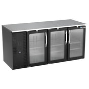 Victory VBB72HC-FG-B - Back Bar Refrigerator, Food Rated, Three-section