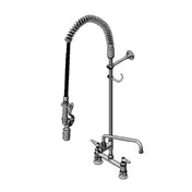 T&S Brass B-0123-ADF12-BJ EasyInstall Pre-Rinse Unit Deck Mount Base 8" Adjustable Center