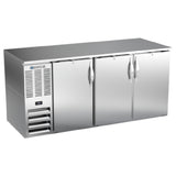 Beverage Air BB72HC-F-S - Refrigerated Food Rated Back Bar Storage Cabinet, Three-section