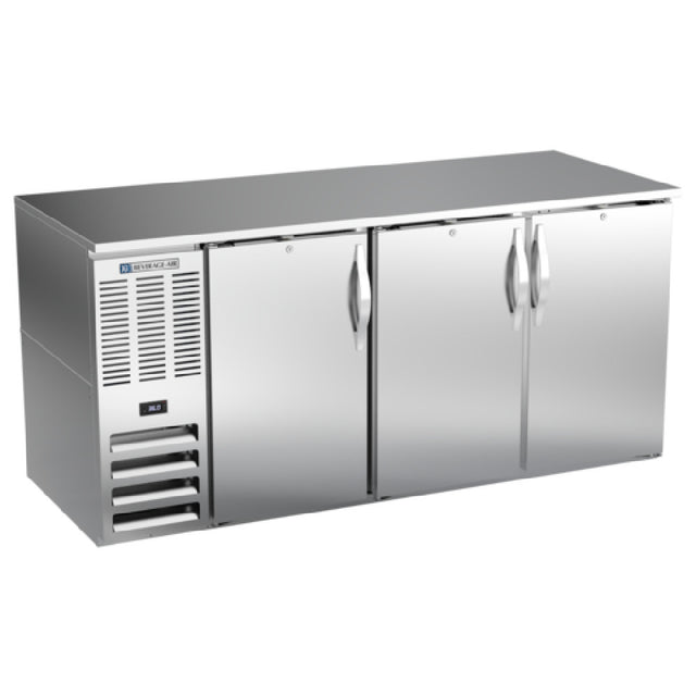 Beverage Air BB72HC-F-S - Refrigerated Food Rated Back Bar Storage Cabinet, Three-section