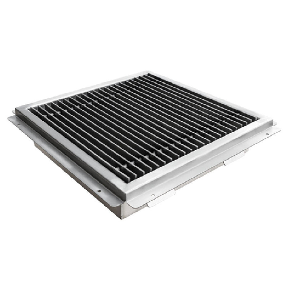 Omcan 44612 (44612) Floor Trough 18" X 18" With Stainless Steel Grating Bar