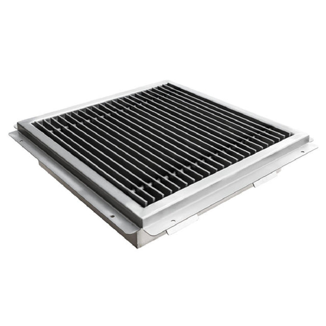 Omcan 44612 (44612) Floor Trough 18" X 18" With Stainless Steel Grating Bar