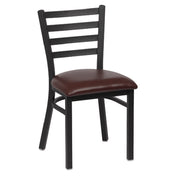 Royal ROY 9001 BRN - Side Chair, Ladder Back, 17"L X 16-1/2"W X 33-1/2"H