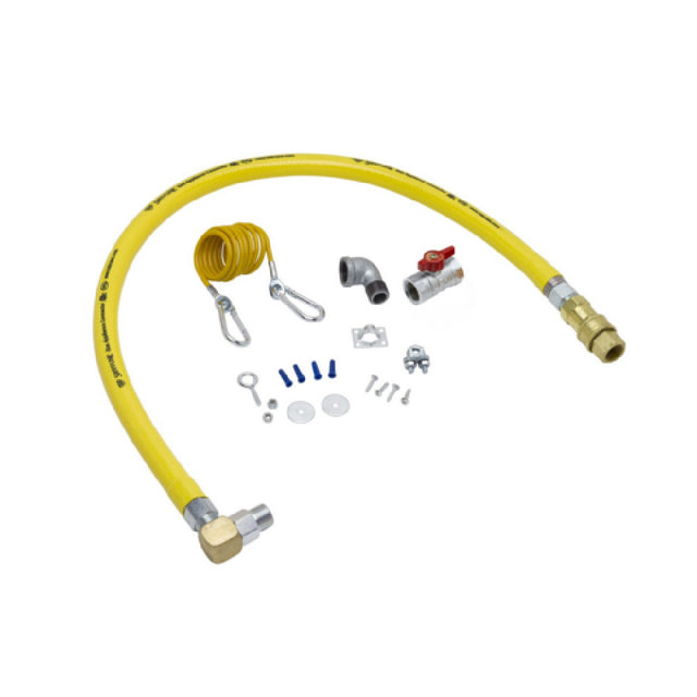 T&S Brass HG-4C-60SEL Gas Appliance Connector Hose 60" Coated