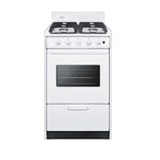 Summit WTM1107ISW - Gas Range, 20" W X 24"D, 2.46 Cu.ft. Oven Capacity