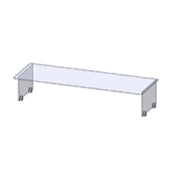 Premier Metal & Glass TMUS Infinity UV Bonded Fixed Self-Service Sneeze Guard Single Sided Guard With Top Shelf