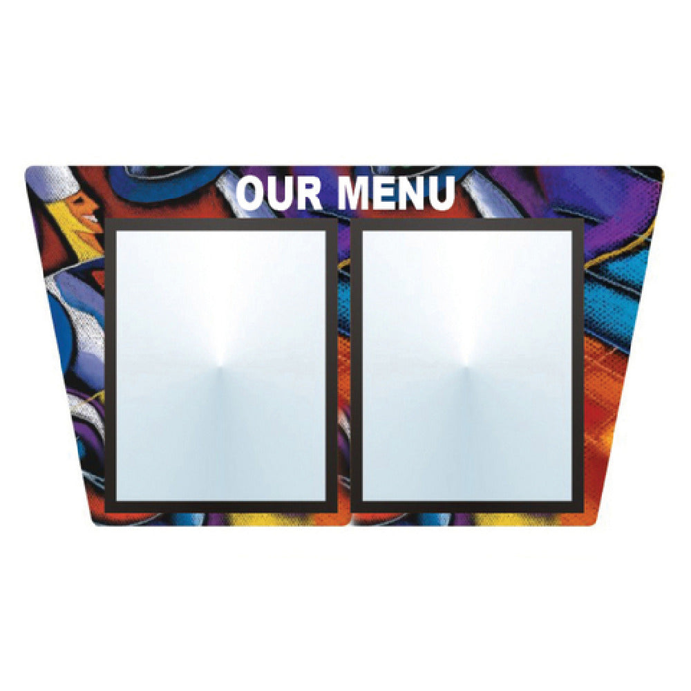 Hubert 40770 - Expressly HUBERT® Chalk Chef 2 Pocket Flat Top Menu Boards "Our Menu" - 26"L X 15"H