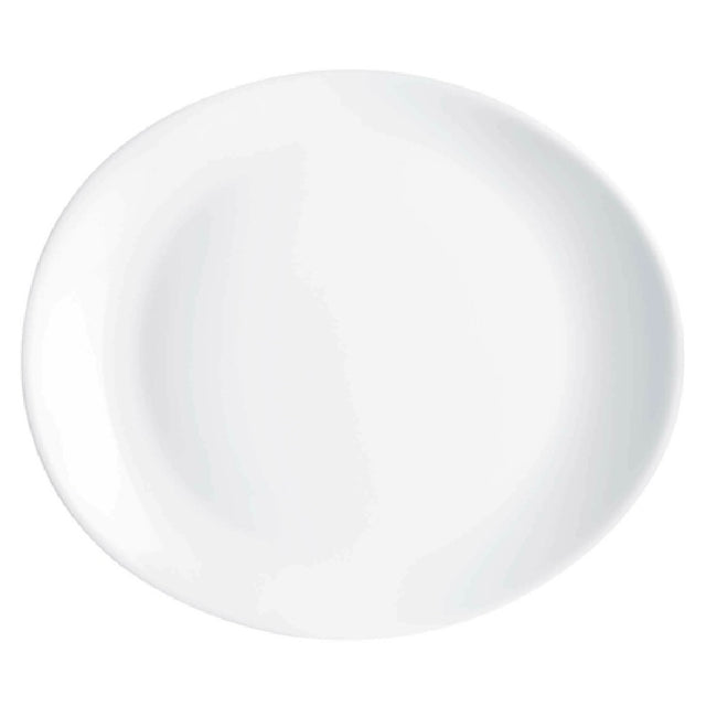 Arc Cardinal L2811 Arcoroc Evolutions White Steak Plate (L:11.75'' X W:10.0'') Fluorosilicate Opal Glass
