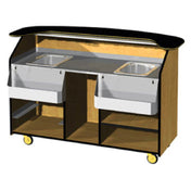 Lakeside 68500 Portable Bar 33"D X 66-1/4"W X 43-1/2"H Wood Laminate Construction With Stainless Steel Shelf