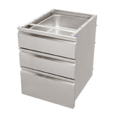 GSW USA DA-3H2020 Double Hanging Drawer For Work Table 23"W X 24-7/8"D X 25-1/8"H