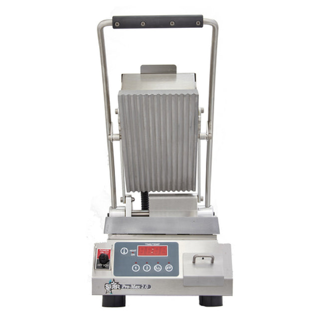 Star PGT7EA Pro-Max 2.0® Sandwich Grill 7.5" W X 14.2"D Grooved Aluminum Cooking Surface