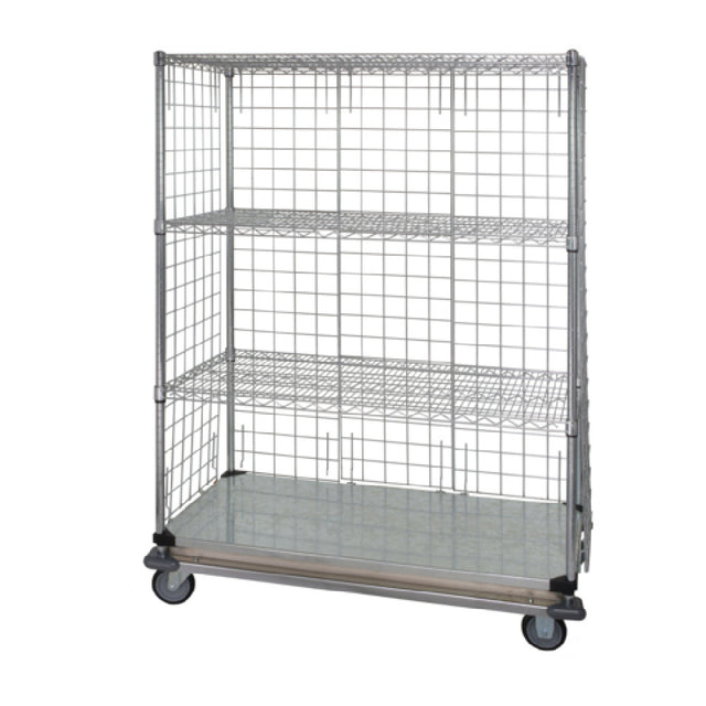 Quantum WRDBS4-63-2448EP Wire Enclosed Cart Mobile 48"W X 24"D X 69"H