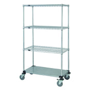 Quantum M1860CG47 Mobile Cart 60"W X 18"D X 80"H Includes: (3) Wire Shelves