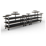 Steelite MGCMLB08MSXW Mogogo Buffet Solutions Modular Display Station 3-tier 180-1/2" X 38" X 54"H