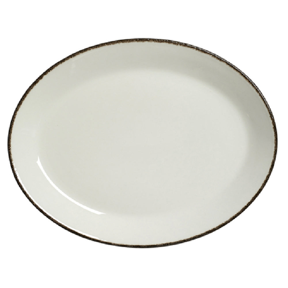 Steelite 17560141 Oval Coupe Platter 11.0" X 8.5"Dapple Charcoal