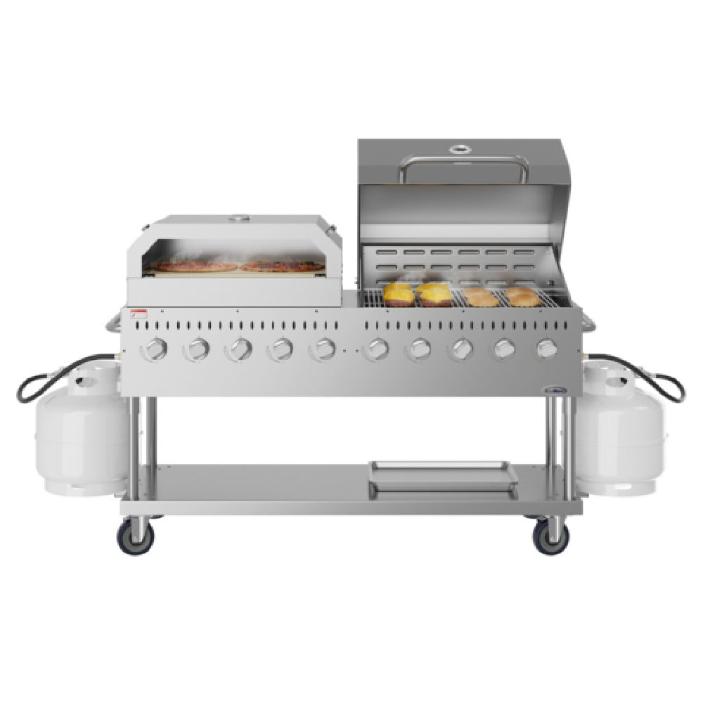 Koolmore CGKIT7-D36P36 Commercial Outdoor Grill 71-3/5"W X 23-1/5"D X 48-3/5"H