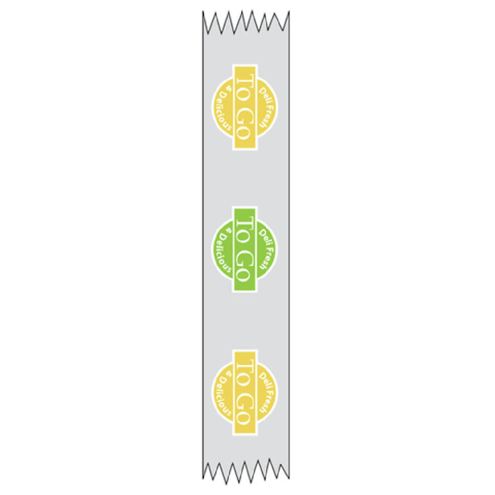 Hubert 48693 - Merchandising Food Tape, "Deli Fresh To Go", 1" X 500' Roll