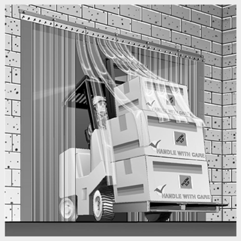 Curtron SL-LC-SS Save-T-LOC Strip Door Hardware Stainless Steel Wall Mount