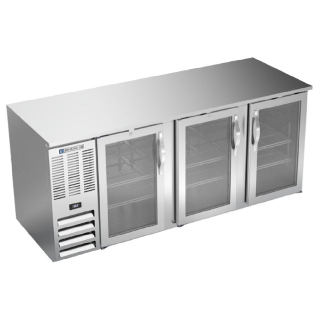 Beverage Air BB78HC-G-S - Refrigerated Back Bar Storage Cabinet, Three-section, 78"W X 30-3/8"D X 34"H