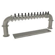 Glastender PP-12-MF Pipe Pass-Thru Draft Dispensing Tower Countertop (12) Stainless Steel Faucets (handles Not Included)