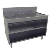 Glastender DBCB-42-LD Underbar Drainboard Open Front Cabinet Base 42"W X 24"D