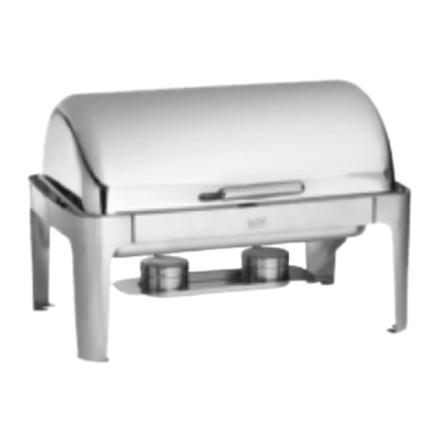 Tablecraft CW40167 Fuel Chafer Dish With Roll Top 9 Qt. (10-1/8 Qt. Filled Capacity)