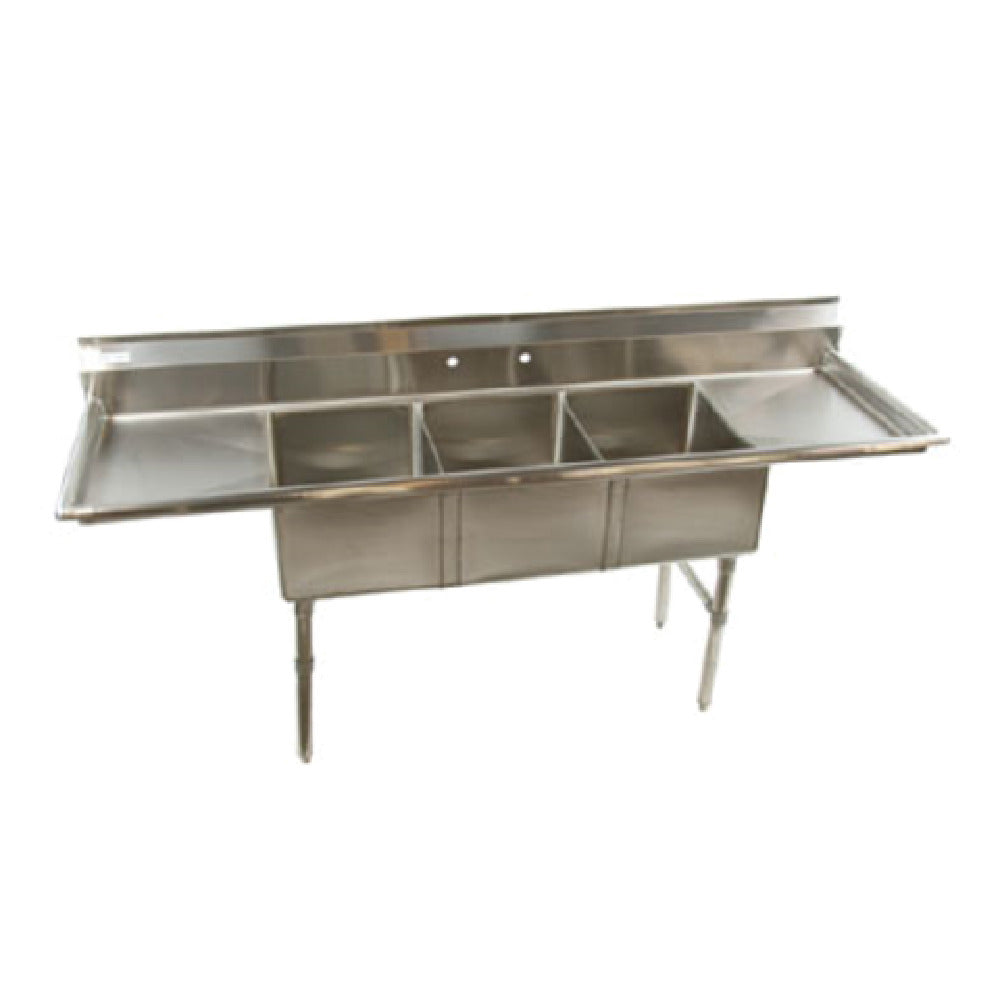 Klinger's Trading HDS32D-16X20 Sink Three Compartment 84"W X 25-1/2"D X 41"H