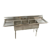Klinger's Trading HDS32D-16X20 Sink Three Compartment 84"W X 25-1/2"D X 41"H