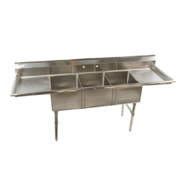 Klinger's Trading HDS32D-16X20 Sink Three Compartment 84"W X 25-1/2"D X 41"H