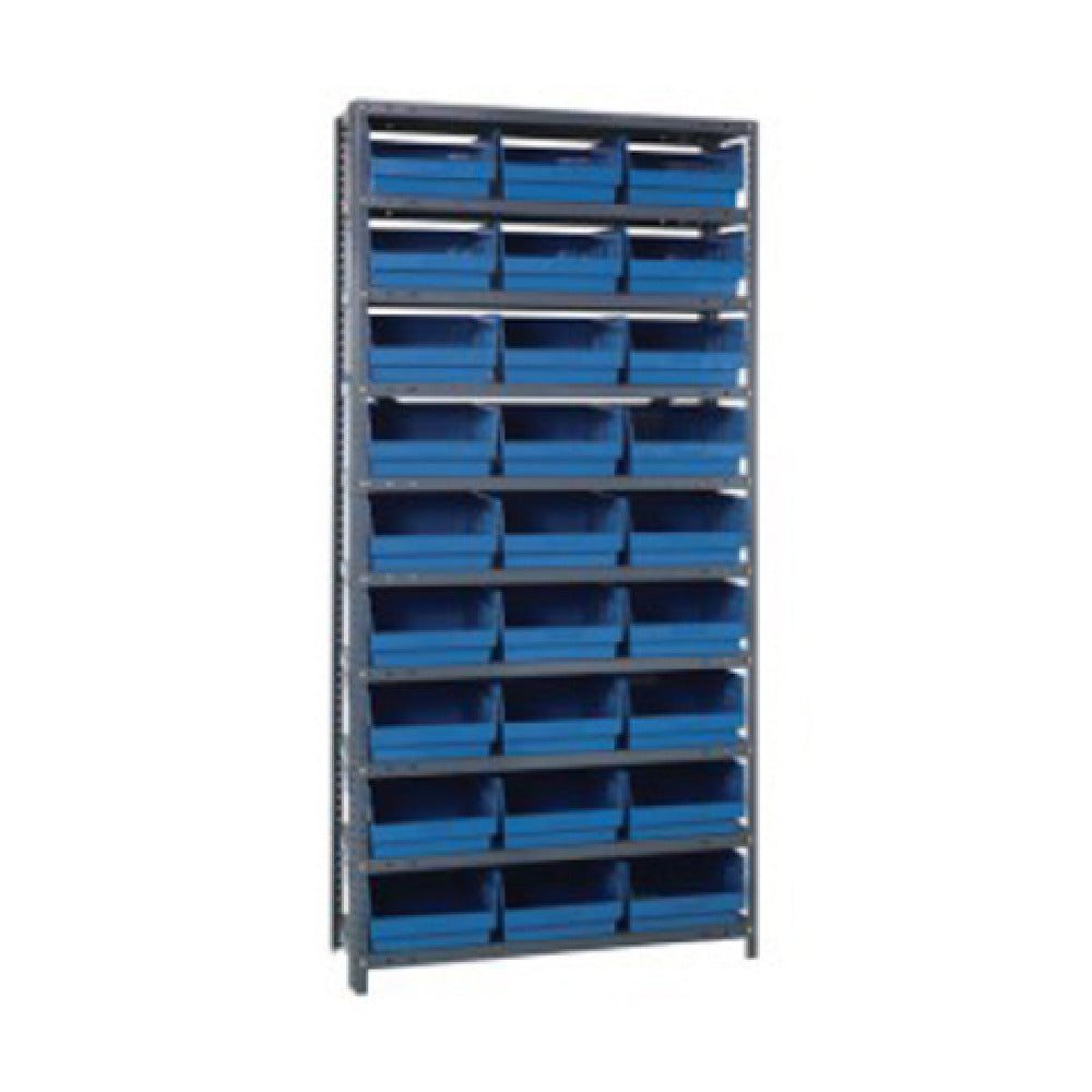 Quantum 1275-209_RED - Shelving Unit, 12"D X 36"L X 75"H, Heavy Duty