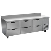 Beverage Air WTRD93AHC-6 Worktop Refrigerator Three-section 35-1/2" Working Height