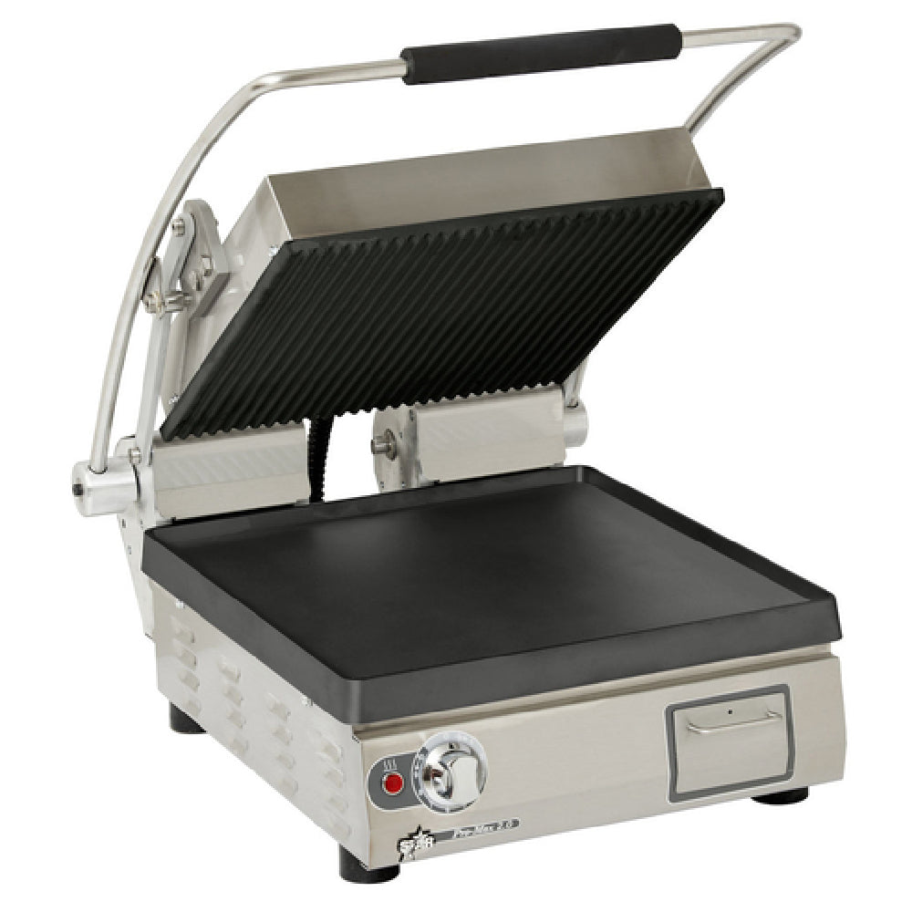 Star PST14IGT Pro-Max 2.0® Sandwich Grill 14.5"W X 14.2"D Grooved Top With Smooth Bottom Cast Iron Cooking Surface