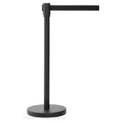 Hubert 49970 - Stanchion, Includes: (1) 39-1/2"H Post, (1) 14" Dia. Flat Heavy-weight Base With Protective Rubber Floor Guards & (1) 5' Black Belt