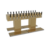 Glastender DT-24-PBR Double-Sided Draft Dispensing Tower Countertop (24) Stainless Steel Faucets (handles Not Included)
