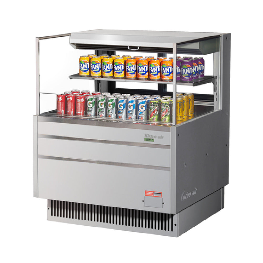 Turbo Air TOM-36L-UFD-S-2S-N Horizontal Open Display Merchandiser Low-profile