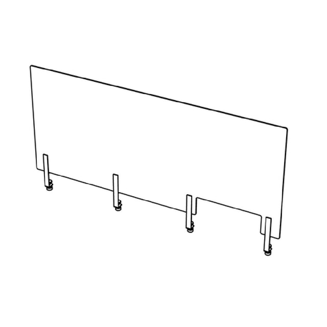 BauscherHepp VE-66053 Venta®Sneeze Guard Vertical Protection Shield With Aperture (dimension: 400 X 120 Mm) (sneeze Guard) Made Of Acrylic Glass (transparent)