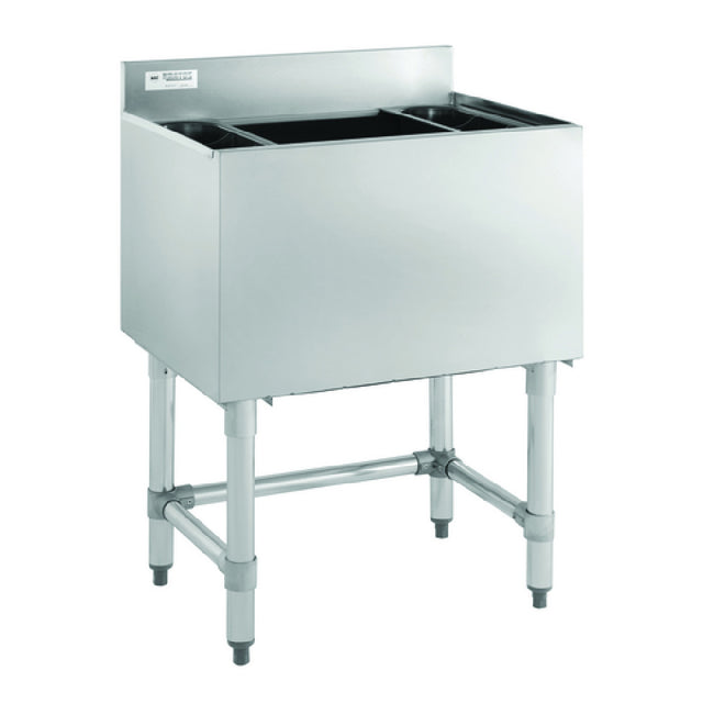 Hubert 68926 - Kratos Underbar Ice Bin With Bottle Holders, 18"x24", 77 Lb. Capacity