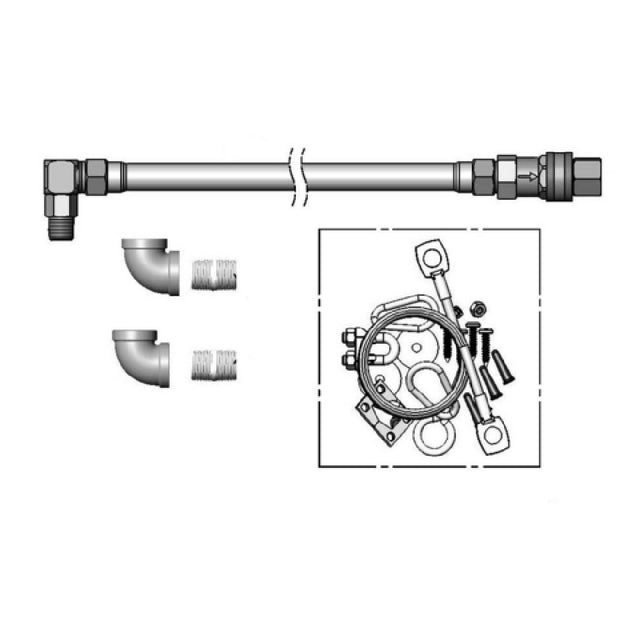 T&S Brass HG-4D-48SEL-FF Safe-T-Link Gas Connector Hose 3/4" Connection 48" Hose