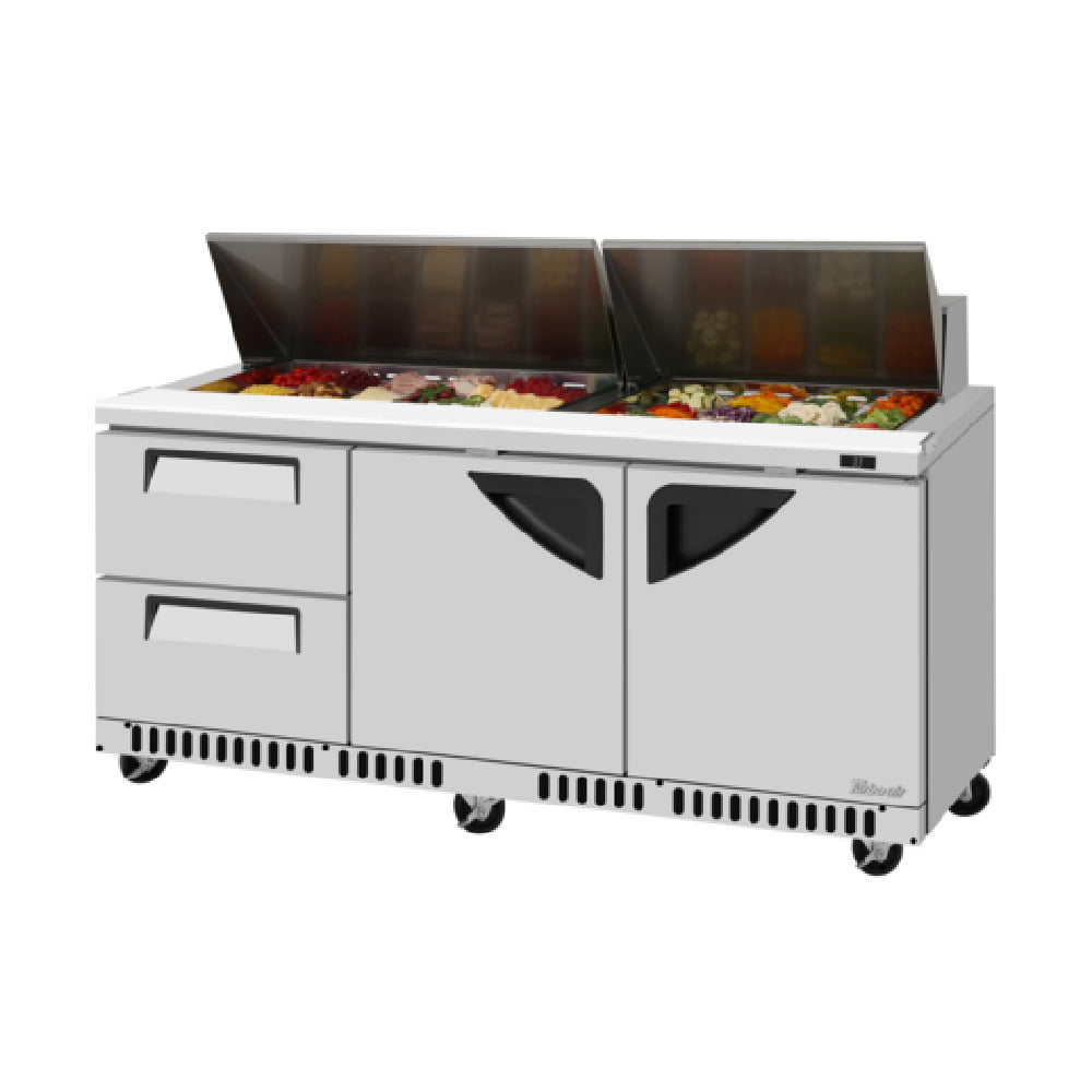 Turbo Air TST-72SD-D2LR-FB-N Super Deluxe Sandwich/Salad Unit Front Breathing Airflow