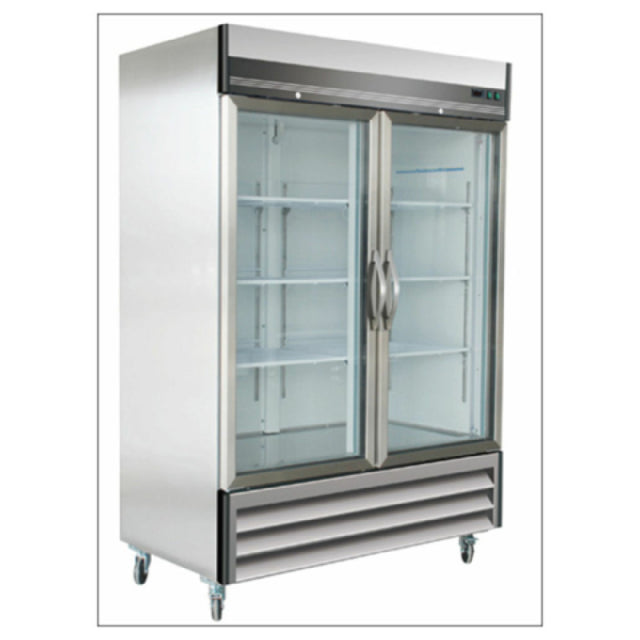 Hubert 69K-130 - Kratos® Reach-In Refrigerator, 53.94"W X 31.94"D X 82.32"H, 2 Doors