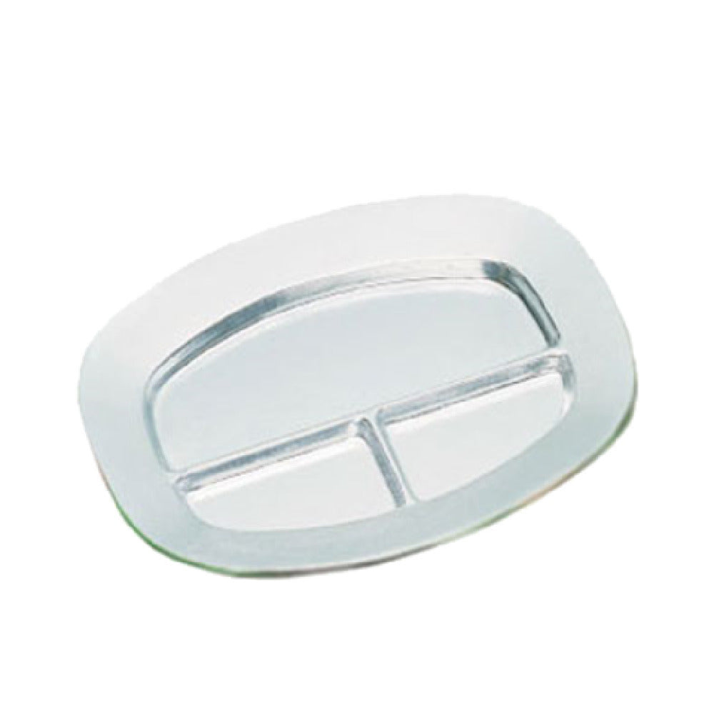 Bon Chef 2016TEAL Divided Platter 9-3/4" X 12-3/4" Aluminum With Ceramic-look Coating