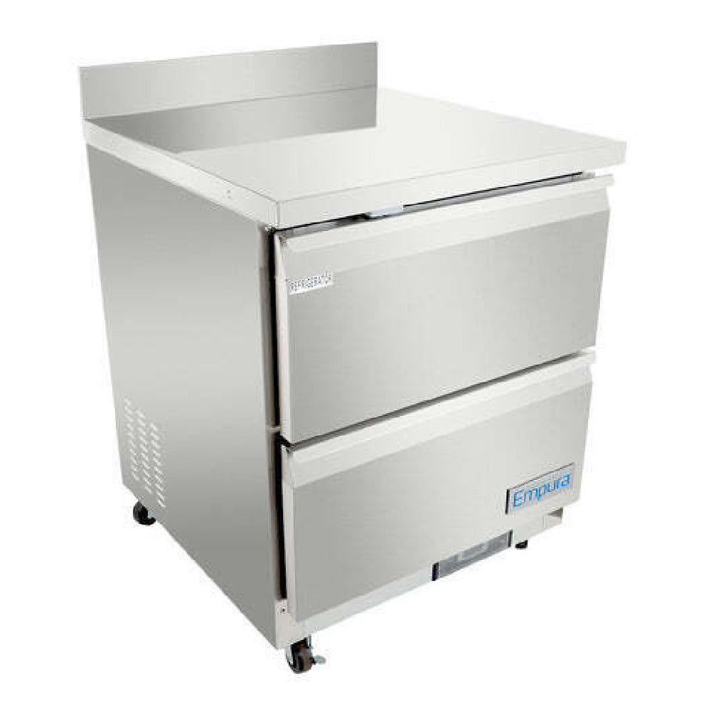 Empura E-KUC27W-D2 - Undercounter Reach-In Refrigerator, Work Top, (2) Drawers