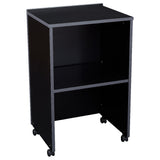 National Public Seating 112-BK Oklahoma Sound® AV Cart/Lectern Base 21"W X 17-1/2"D X 33-3/4"H